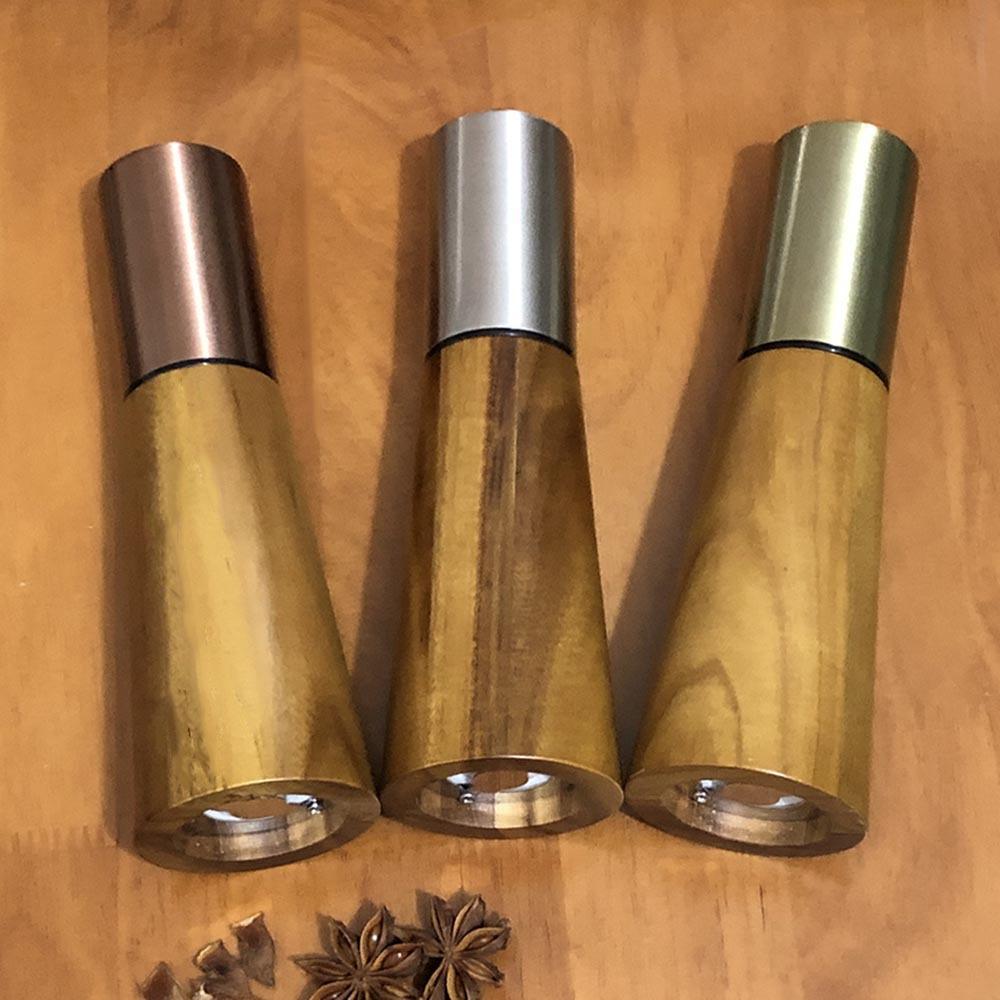 Acacia Wood GrinderManual Pepper GrinderMulti-Use Flavor BottleKitchen Tools