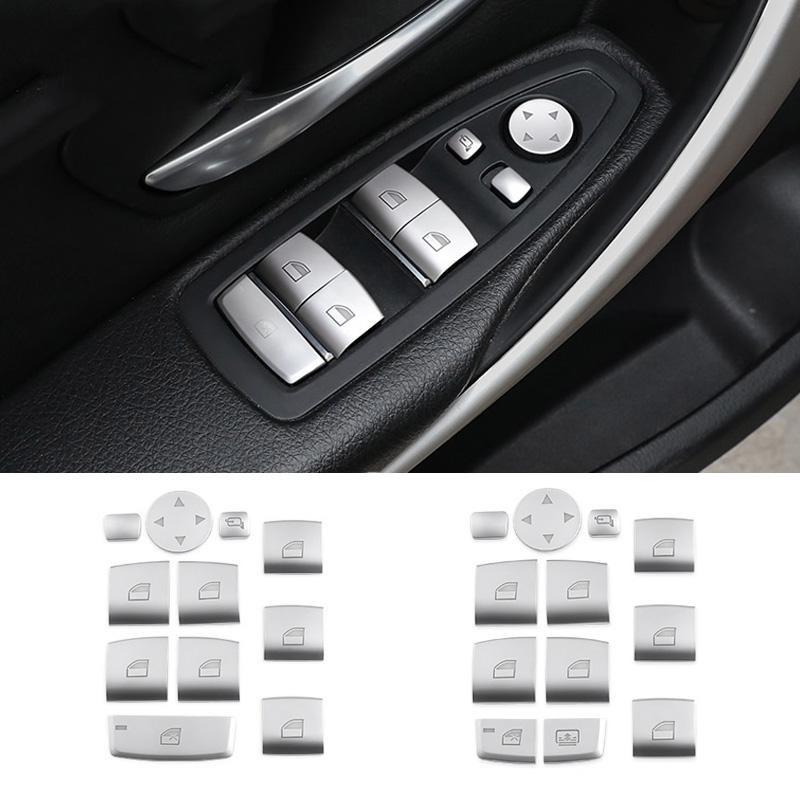 

For BMW 1 3 4 5 6 7 Series X3 X4 X5 X6 Chrome ABS Car Window lift Button Switch Cover Trim Car Interior