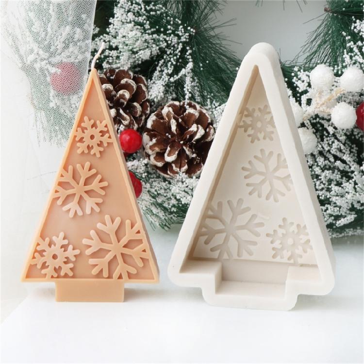 Christmas Tree Candle Mold Reusable Silicone Mold for Home Decoration Stylish Aromatherapys Mould Jewelry Supplies