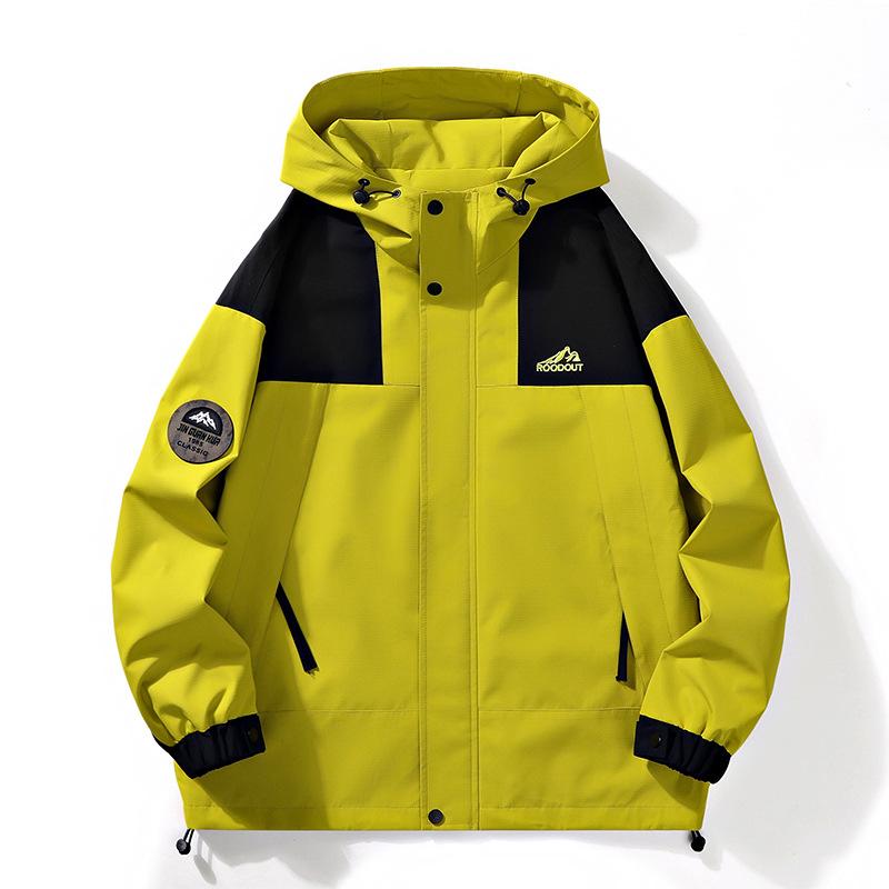 

Осеннее новое мужское пальто, сочетание цветов, свободная куртка большого размера, повседневная универсальная модная куртка для мужчин 3XL