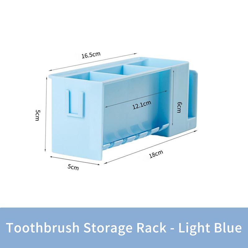 1Pcs Seamless Toothbrush Storage Box Toothbrush Holder Multi-Function Toothpaste Tooth Cup Hanging Rack