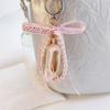 Fashionable Ballet Shoe Keychain Charm with Pearls Ribbon Designs Lovely and Stylish Accessory Portable for Girls