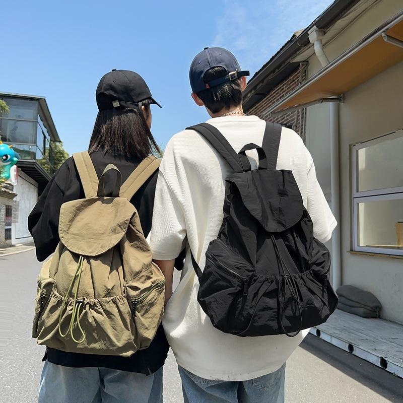 Lässiger Rucksack mit Kordelzug für Damen und Herren Leichte Outdoor-Reise-Sportrucksäcke College-Studenten Jungen Mädchen Schultasche