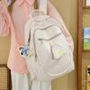 Large Capacity Nylon Backpack With Breathable Straps For Students And Casual Use