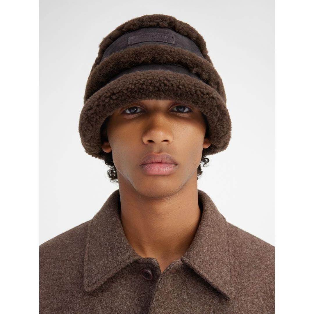 Used [New with tag] Jacquemus Soft Leather Bucket Hat Brown