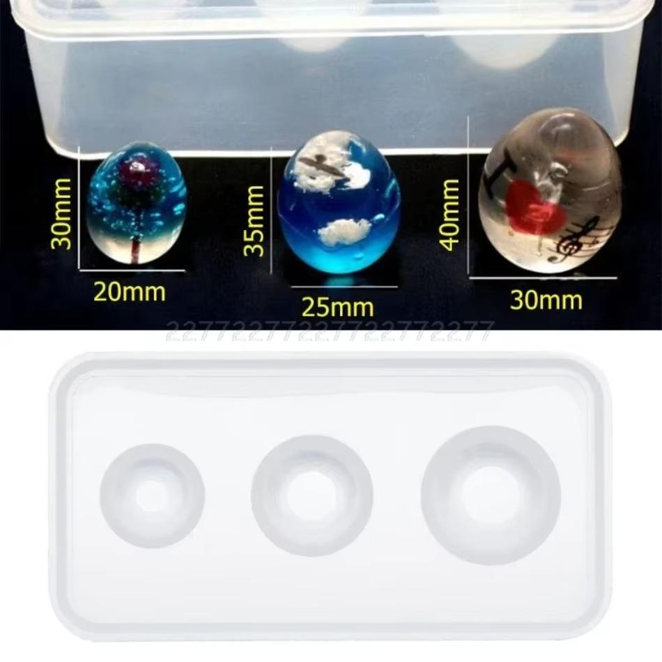 1 Pcs Silicone Molds DIY Crystal Dropper Epoxy Resin Silicone Mold Easter Egg Three-dimensional High Transparency Egg Pendant