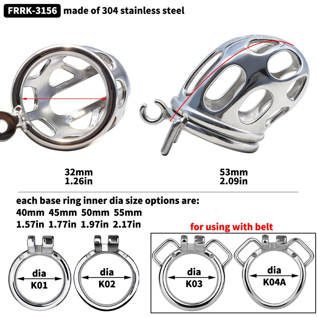 FRRK Built in Stealth Lock Cock Cage SM Hex Lock Male Chastity Device Bondage Restriction Abstainer Sex Toys For Men Gay Adult Pleasure Products