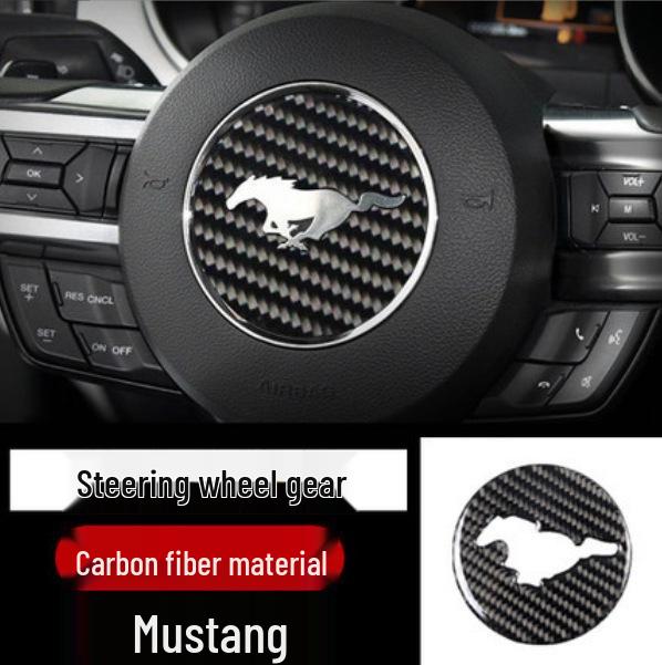 Ford Mustang Kohlefaser Interieur Zierleisten-Set: Konsole, Lenkrad, Schalthebel, Lüftungsdüse