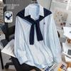 Sibaoshe Women's Striped Button-Down Shirt