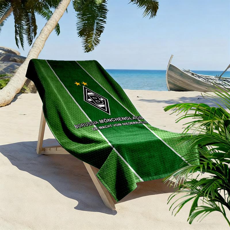 Asciugamano da Spiaggia con Stampa Borussia Mönchengladbach, Asciugamano Grande Morbido ad Asciugatura Rapida per Spiaggia Campeggio Nuoto