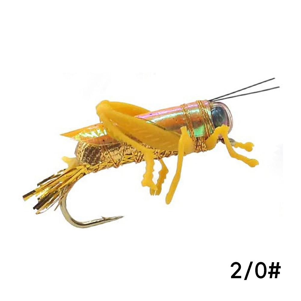 1 Stück Bionische Heuschrecke Heuschrecke Fliegenhaken Köder Insekt Schwimmend Künstlicher Köder Angelgerät Zubehör