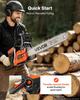 VEVOR Gas Powered Chainsaw 508 mm 58CC 2.2kW 2 Stroke Engine Gas Chainsaw, for Wood Cutting, Tree Trimming & Land Clearing, Throttle-Synced Choke