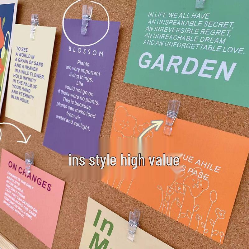 Прозрачные булавки-Т без следов для фотографий, пробковых досок, фетровых стен - Креативные декоративные зажимы 1 Clip