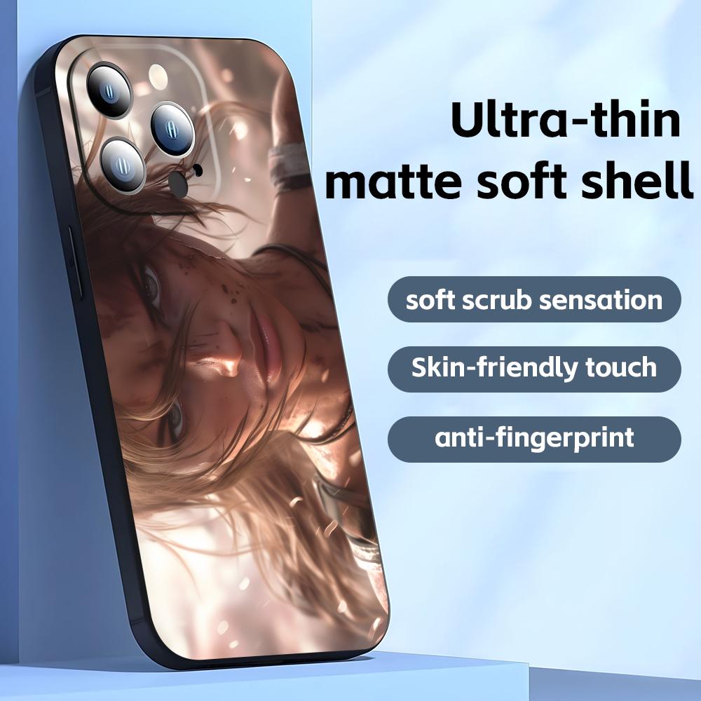 hot game Tomb Raider Phone Case For iPhone17 16 16e 15 14 13 12 11 Plus Mini Pro Max Soft black Shockproof Cover
