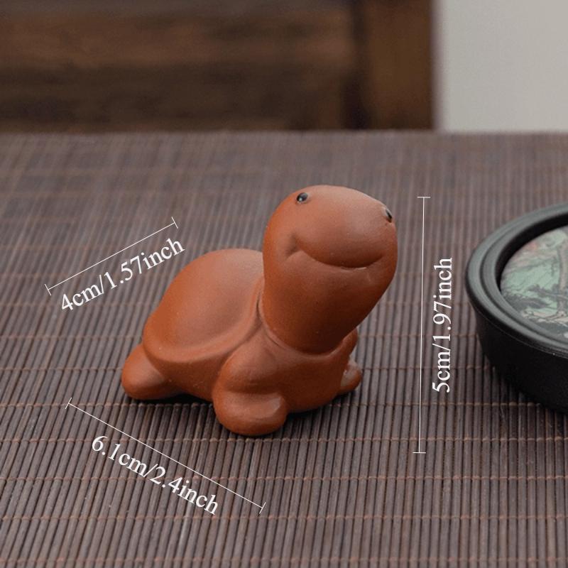 

1pc Purple Clay Tea Pet Little Turtle Tea Ceremony Ornament Desktop Nourishing Chinese Tea for Play Cute Accessory Decoration