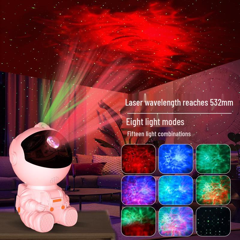 Starry Sky Astronaut Projector Lamp - Night Light & Laser Desk Lamp