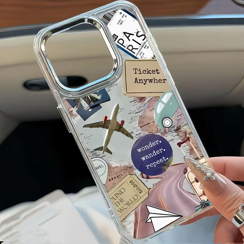 Flight Ticket Phone Case For Iphone 17 Air 16 Pro Max 15 14 Plus 13 12 11 17E 16E Shockproof Silicone Back Cover iphone 14 Pro чистый