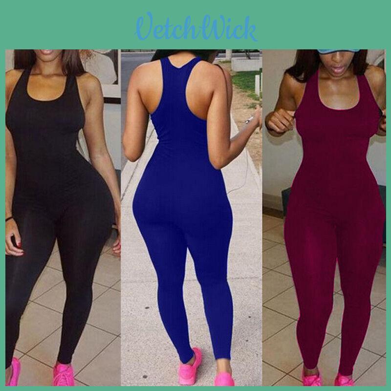 Us Sexy Women Casual Sleeveless Bodycon Romper Jumpsuit With Elegant Long Pants