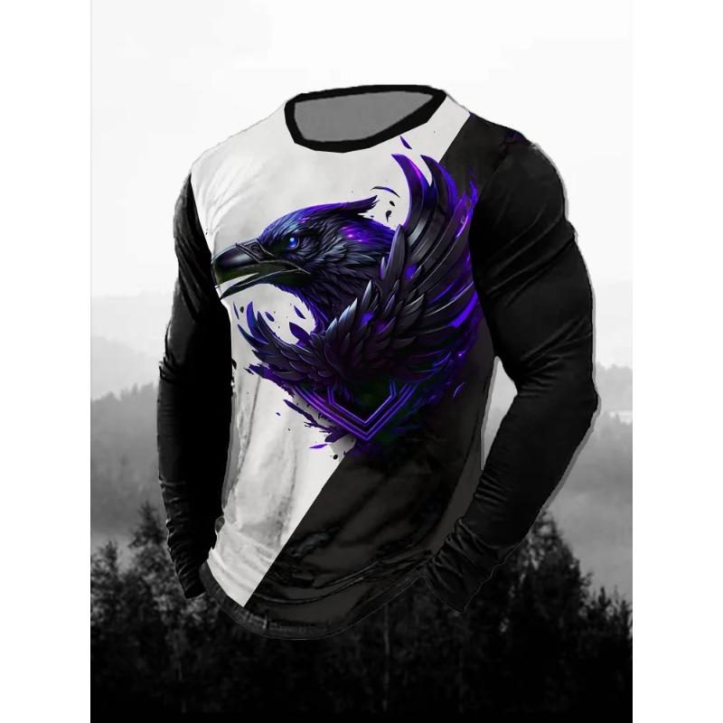 3D Printed Lion Pattern Men's T-Shirt Casual Comfortable Long Sleeve Fashion Clothing