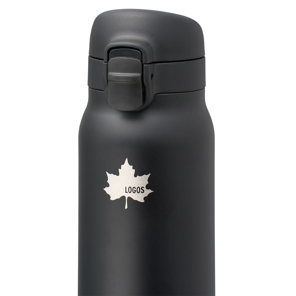 LOGOS ThermoWall Vacuum Insulated Bottle 750ml Ice Gray 81286012 Camping Mug Bottle Slim Design Lightweight Keeps Drinks Cold and Hot Direct Drinking