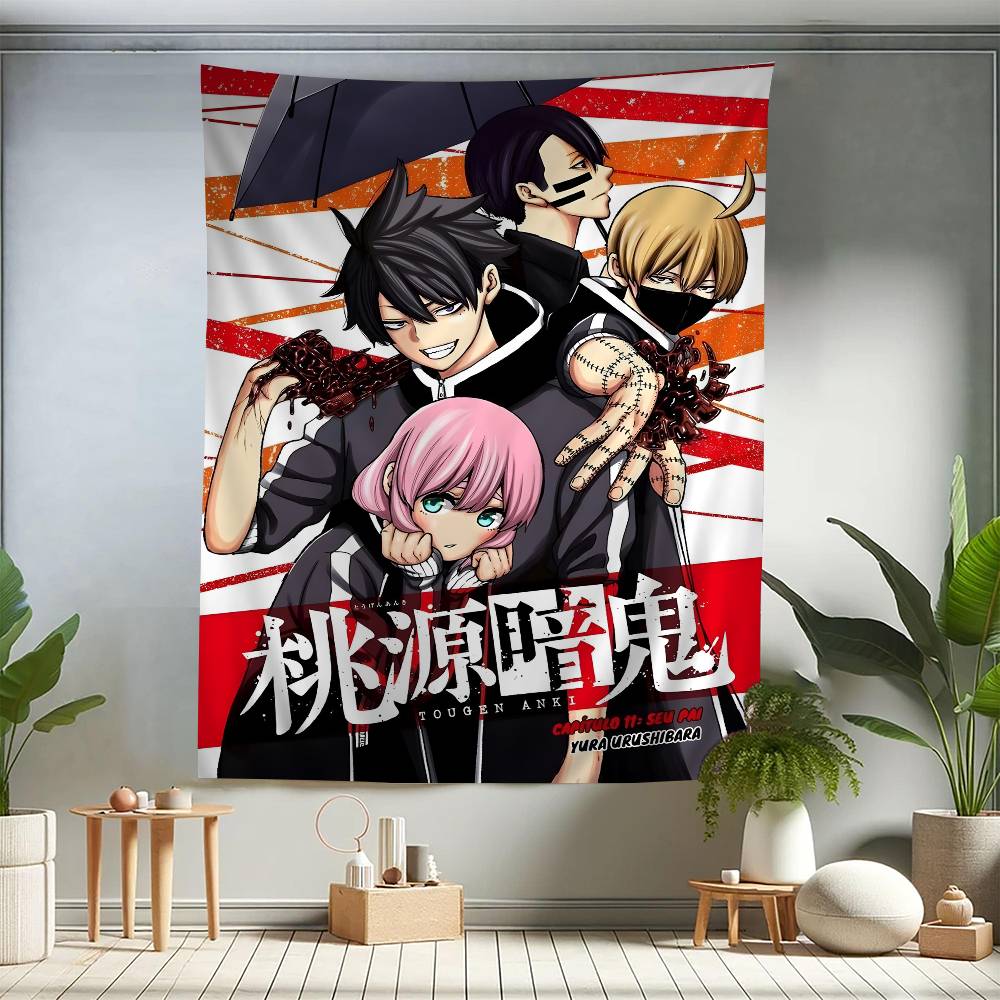 Hot Anime TTougen AAnki DIY Wall Tapestry Art Science Fiction Room Home Decor Wall Art Decor