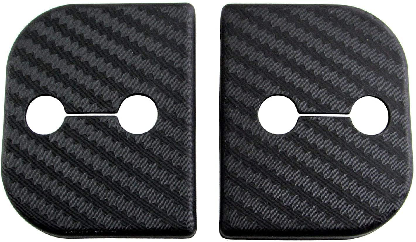 BRIGHTZ Super Carry DA16T Carbon Fiber Style Door Striker Cover 2PC DA16 DA A16 16 Carry Truck Carry Truck Carry Truck Carry Truck STRIKER-005-2PC