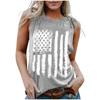 Amazon Wish Clothing Women's Vest Independent Station Summer Fashion American Flag Independence Day Collection