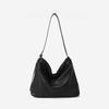 Vegetable-Tanned Leather Hobo Bag Large Capacity Tote Shoulder Crossbody Daily Commute Urban Minimalist Style
