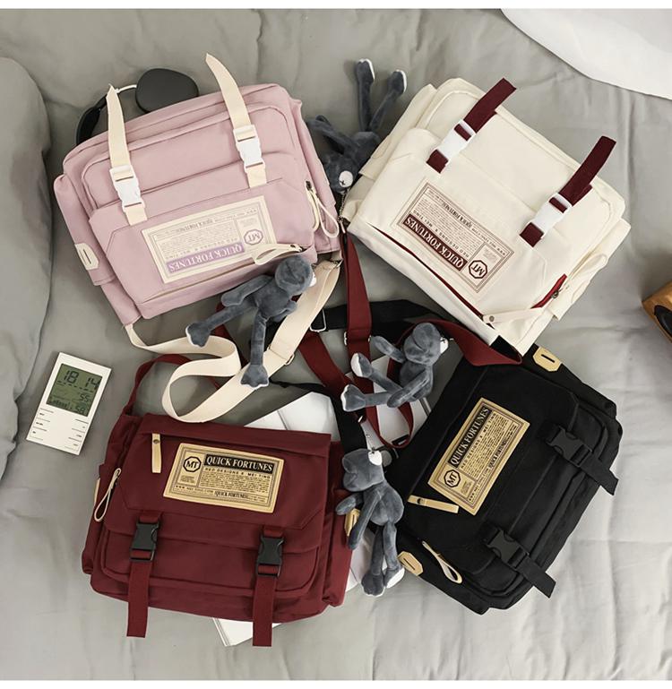 Unisex Forest-Style Shoulder Bag: Trendy, Spacious Backpack & Messenger Bag for Students