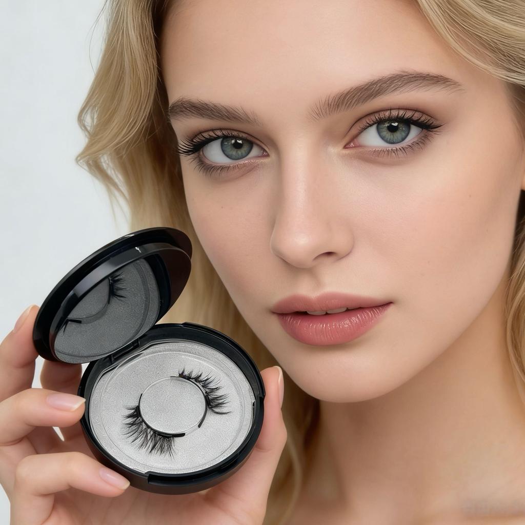 New No Glue No Eyeliner Handmade Synthetic Hair Cruelty-Free Reusable Half False Eyelashes Soft Band Quantum Magnetic