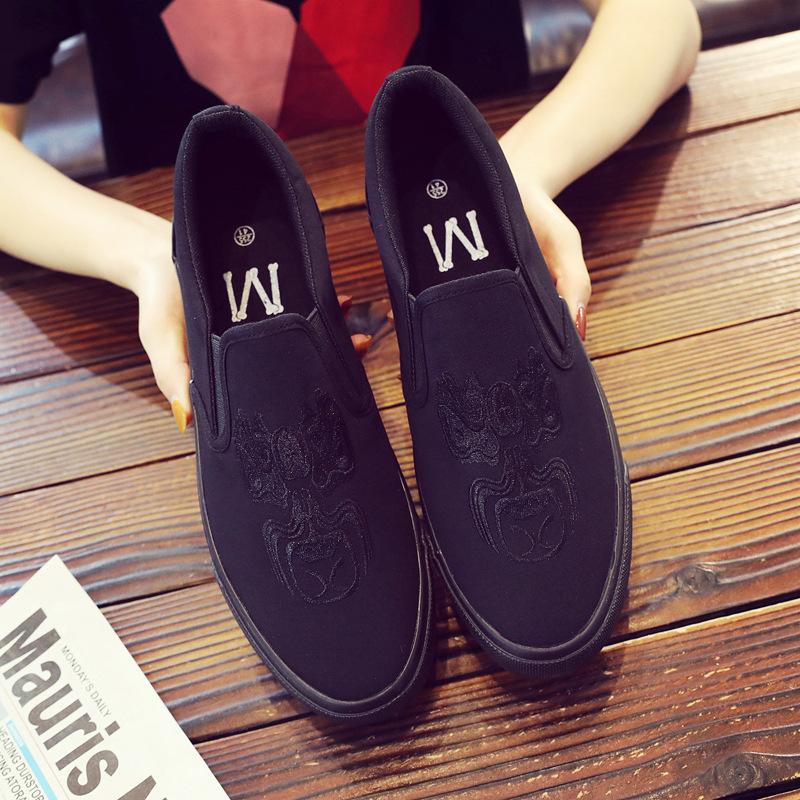 Pantofi sport de pânză pentru bărbați, de designer, respirabili, casual, graffiti vulcanizați, de primăvară, pentru conducere, la modă