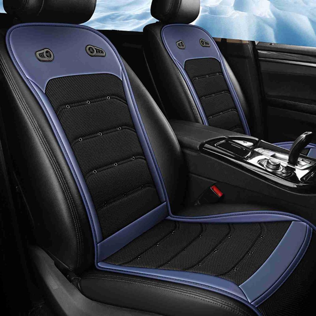 Cooling Car Seat Cushion 12V/24V Front Seat Cooled Cover with Intelligent Fans Breathable Ventilated Seat Cushion for Car Truck