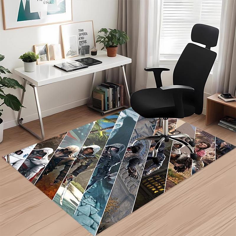 Custom Name Assassin'S Printed Carpet Rug For Office Chair Living Room Bedroom Kitchen Room Decor Gifts