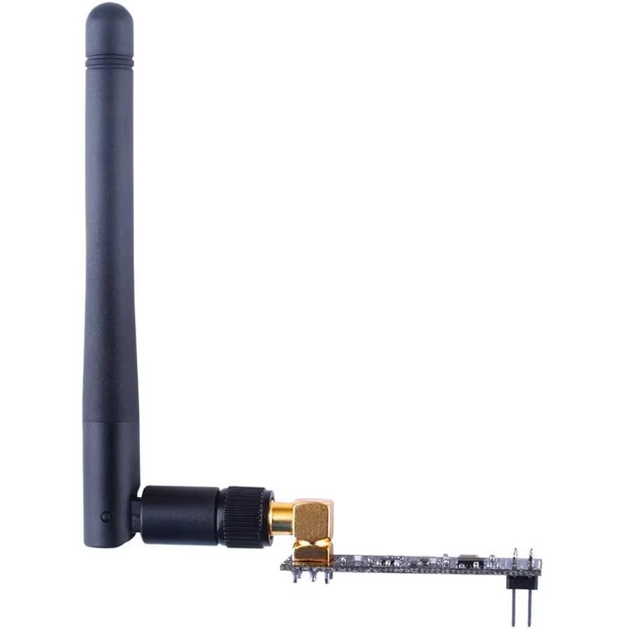 1/2Stk NRF24L01+PA+LNA Drahtloser Transceiver HF-Transceiver-Modul mit SMA-Antenne 2,4G 1100m Kompatibel für Arduino Raspberry Pi