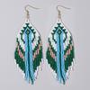 Colorful tassel ethnic style earrings, vintage Bohemian women's earrings