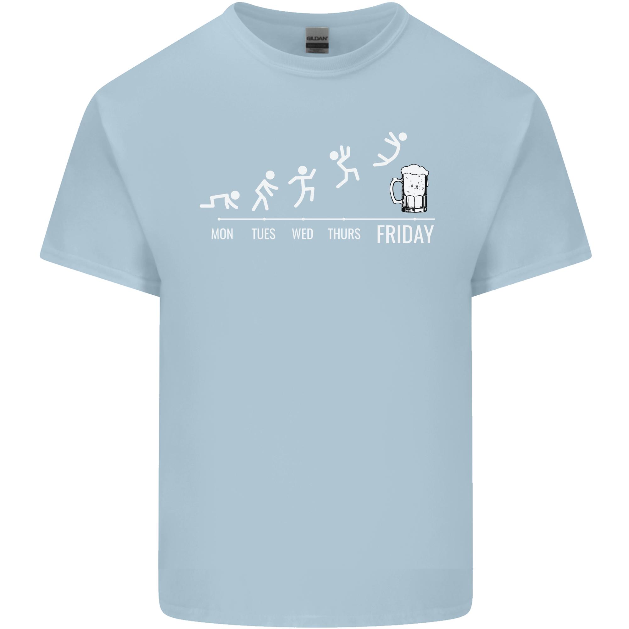Week to Friday Weekend Beer Funny Alcohol Unisexs Light Cotton TShirt S