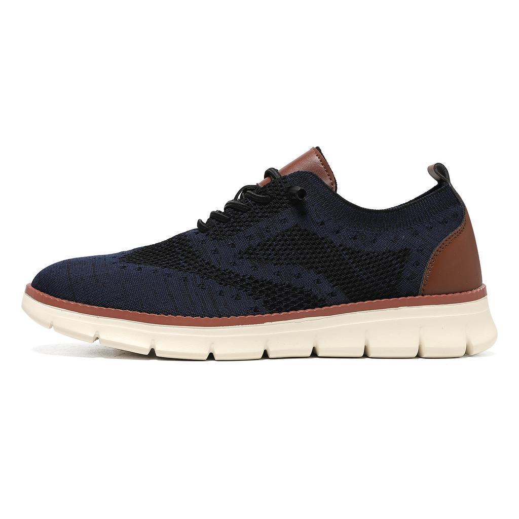 2025 British style men's shoes summer breathable sports shoes fly-woven mesh shoes men's large size 48 size running trendy shoes