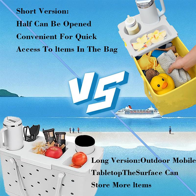 EVA Material Covered Beverage Compartment Tray, Suitable For Bogg Bags, The Best Choice For Outdoor Camping And Beach Travel.