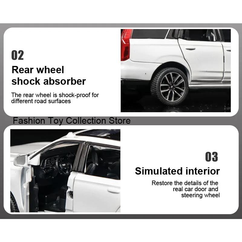 1/32 Model Samochodu ze Stopu Cadillac Escalade Wysoka Symulacja Odlewy Zabawka z Dźwiękiem i Światłem Pojazdy Pull Back Dekoracja Zabawki dla Dzieci