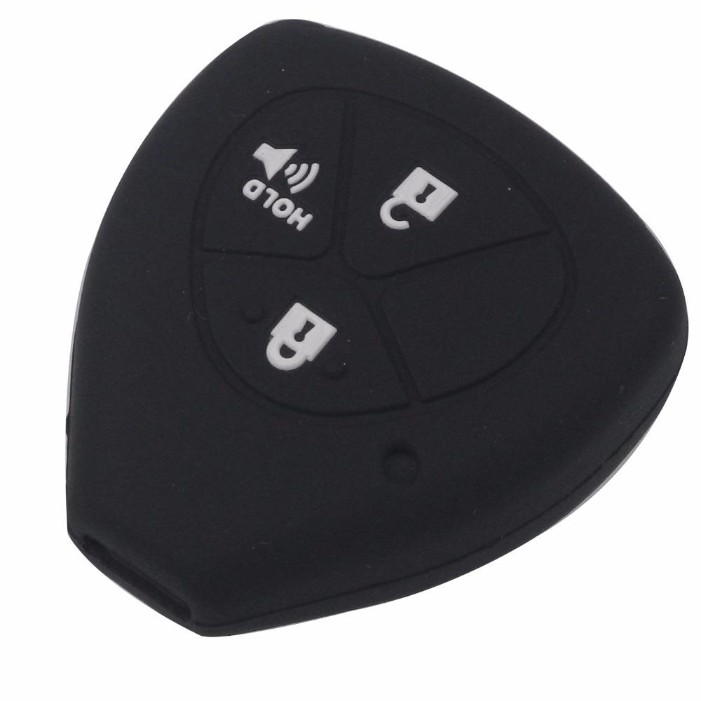 Jingyuqin Remote 3 Buttons Silicone Car Key Cover Case For Toyota Camry COROLLA Vios REIZ CROWN RAV4 2015