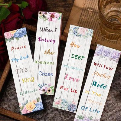 30PCS Biblical Poetry Card Bookmark Skateboard Living Waterproof Graffiti Paper Guitar Card Art Picture  Book Lovers To Bookmark