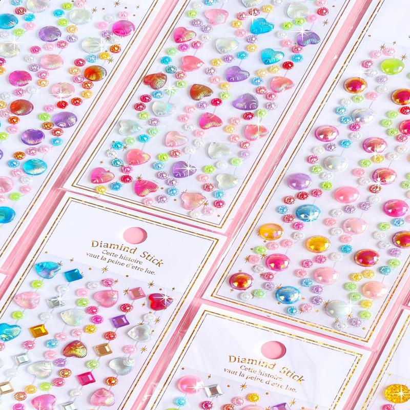 1 PCS Stickers, Acrylic Bracelet Series Children's Cartoon DIY Mobile Phone Diamond Stickers Three-dimensional Stickers Creative Stickers