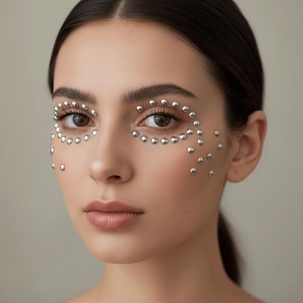 Waterproof Lip Eyebrow Ear Stickers Disposable Fake Reusable Earring Studs  Nails Decoration