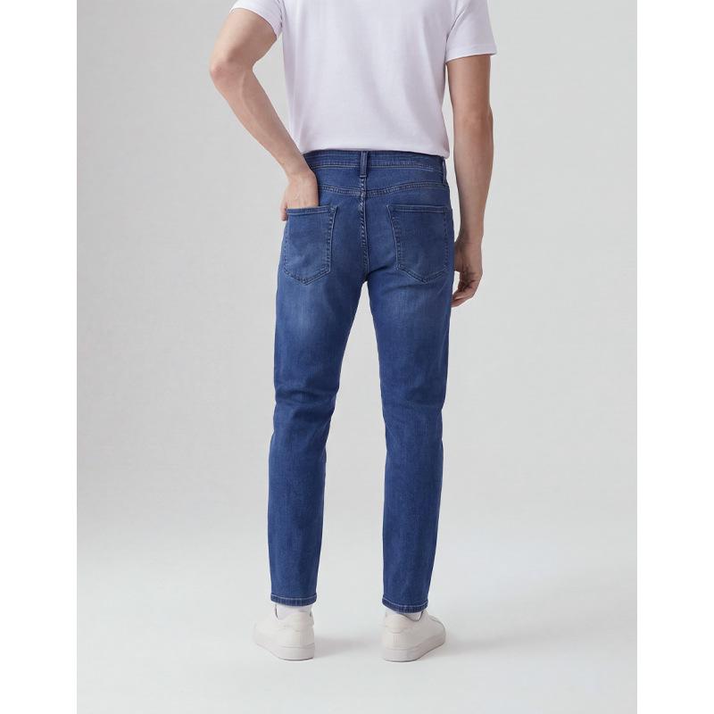 Jeans Summer New Trend High-End Jeans Men Elastic Slim-Fitting Trousers Men