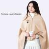 USB Heated Shawl Wrap for Women USB Electric Blanket with 3 Heating Levels and Zippered Designing