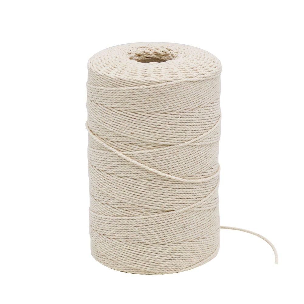 

Tenn Well Cotton Rope 300M Durable Tying Thread for Crafts Macrame Bonsai Gardening Art Decorations Beige