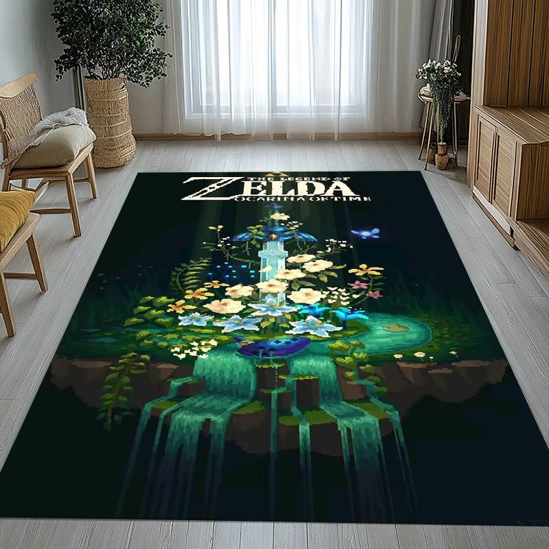 Retro Z-Zelda Cartoon Link Games Living Room Non-Slip Area Rug Soft Carpet for Bedroom Kids Playroom Sofa,Home Decor Doormat 40x60cm