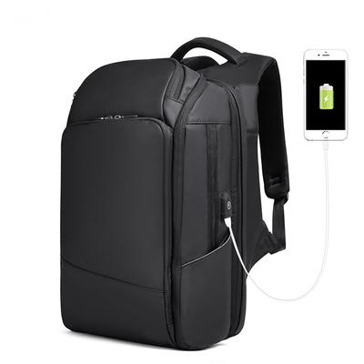 Unisex Oxford Chargeable Backpack Casual Backpack Business 17inch Laptop Backpack Dark-Grey