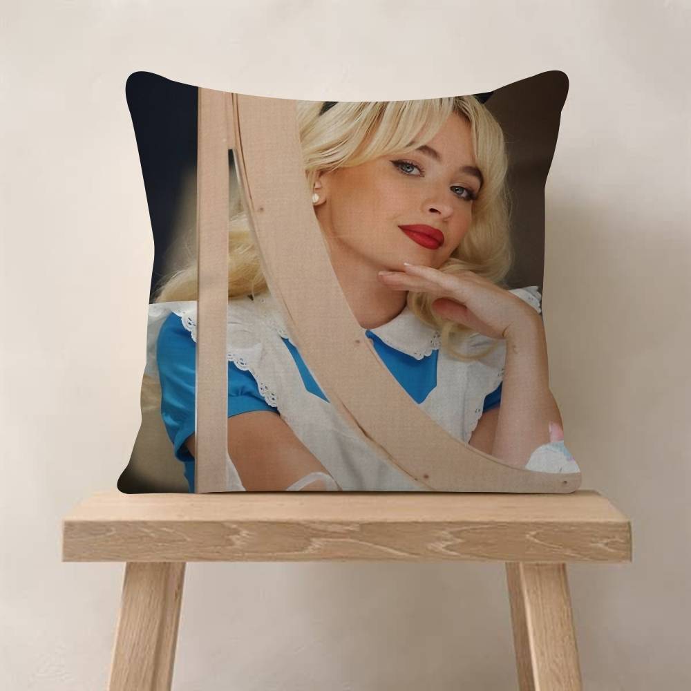 Pop Beautiful Singer S-Sabrina Carpenter Cushion Cover Decorative Pillow Sofa Home Decor Case Pillow Cases