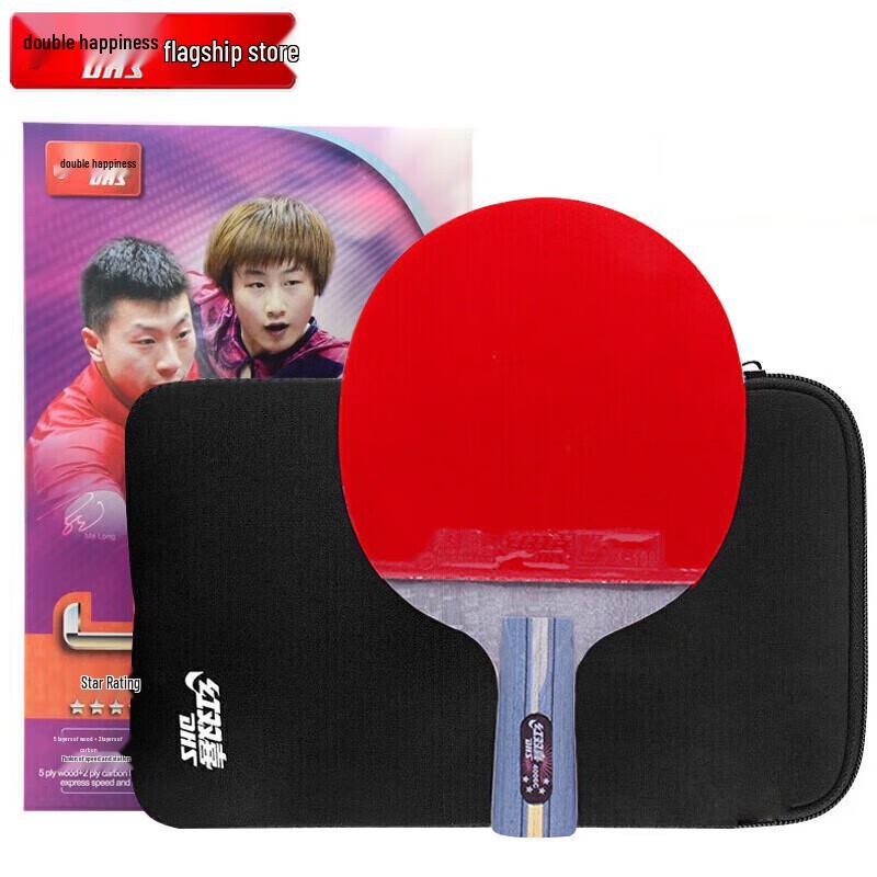 DHS Hurricane 4-Star Carbon Penhold Table Tennis Racket R4006C Short Handle Penhold